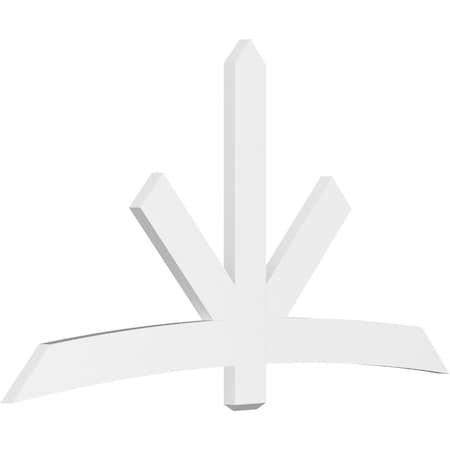 Ekena Millwork Alberta Architectural Grade PVC Gable Bracket, 84"W x 45 1/2"H x 2"D x 6"F, 13/12 Pitch GBP084X46X0206ALB00